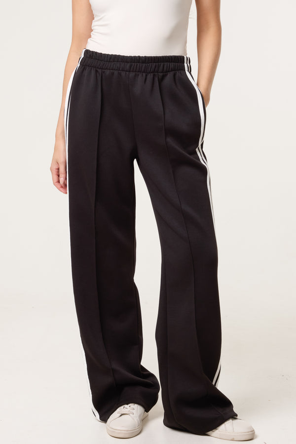 Qed London Side Stripe Wide Leg Joggers