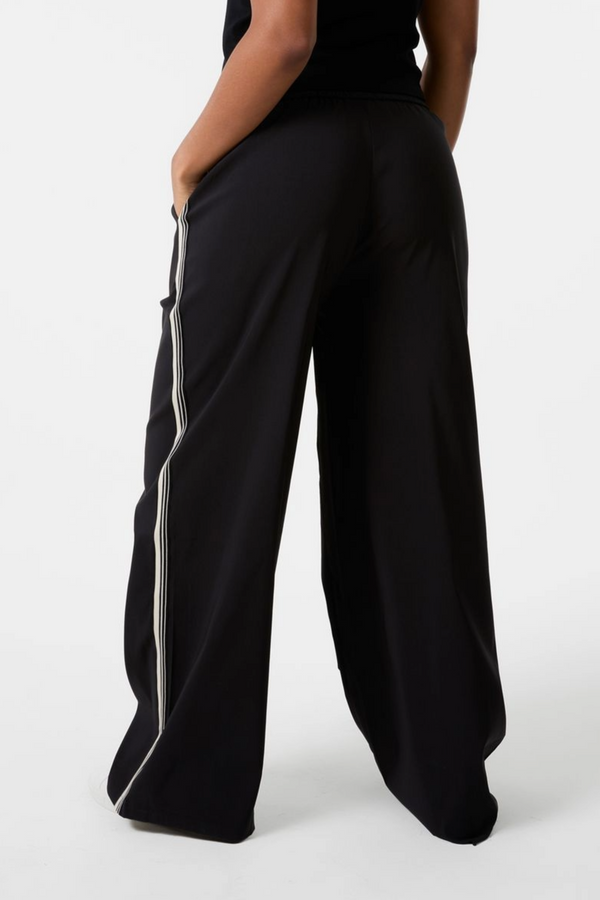 Qed London Side Stripe Wide Leg Tracksuit Bottoms