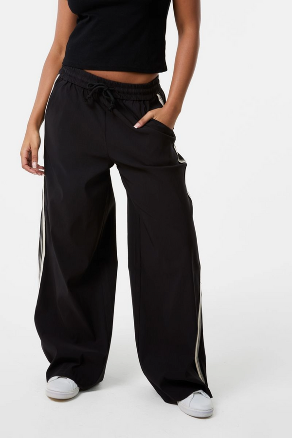 qed london Side Stripe Wide Leg Tracksuit Bottoms