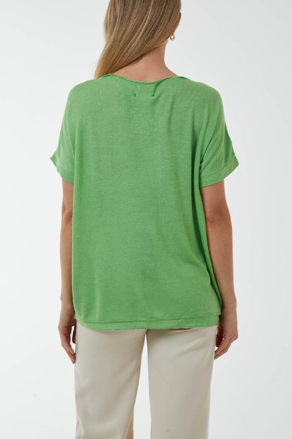 Qed London Silver Splatter Basic Tee