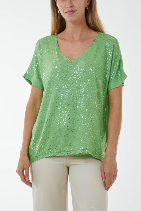 qed london Silver Splatter Basic Tee