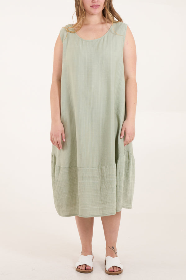 Qed London Sleeveless Contrasted Border Midi Dress