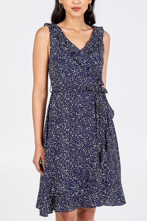 Qed London Sleeveless Frill Detail Dress