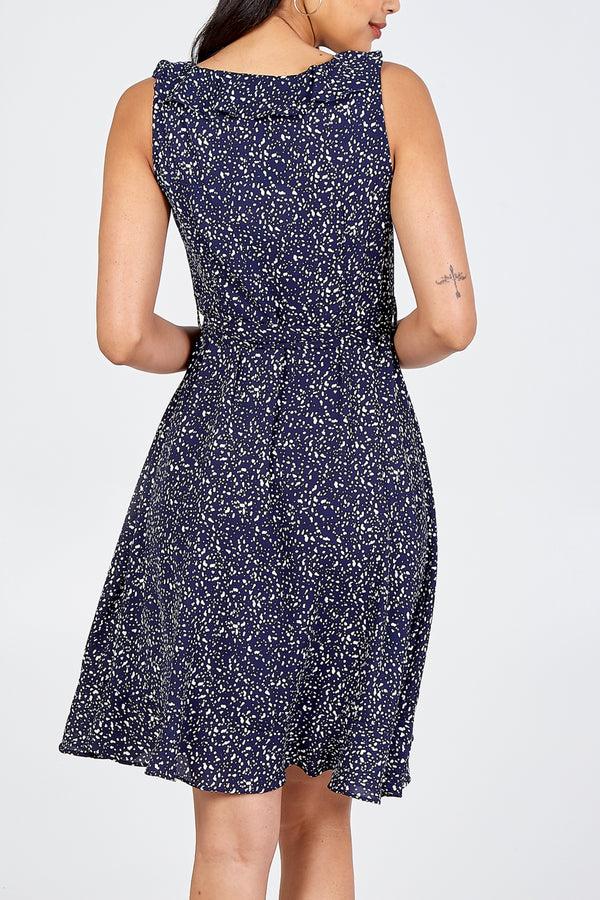 Qed London Sleeveless Frill Detail Dress