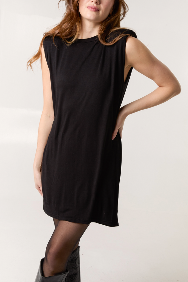 Qed London Sleeveless Plain Mini Dress