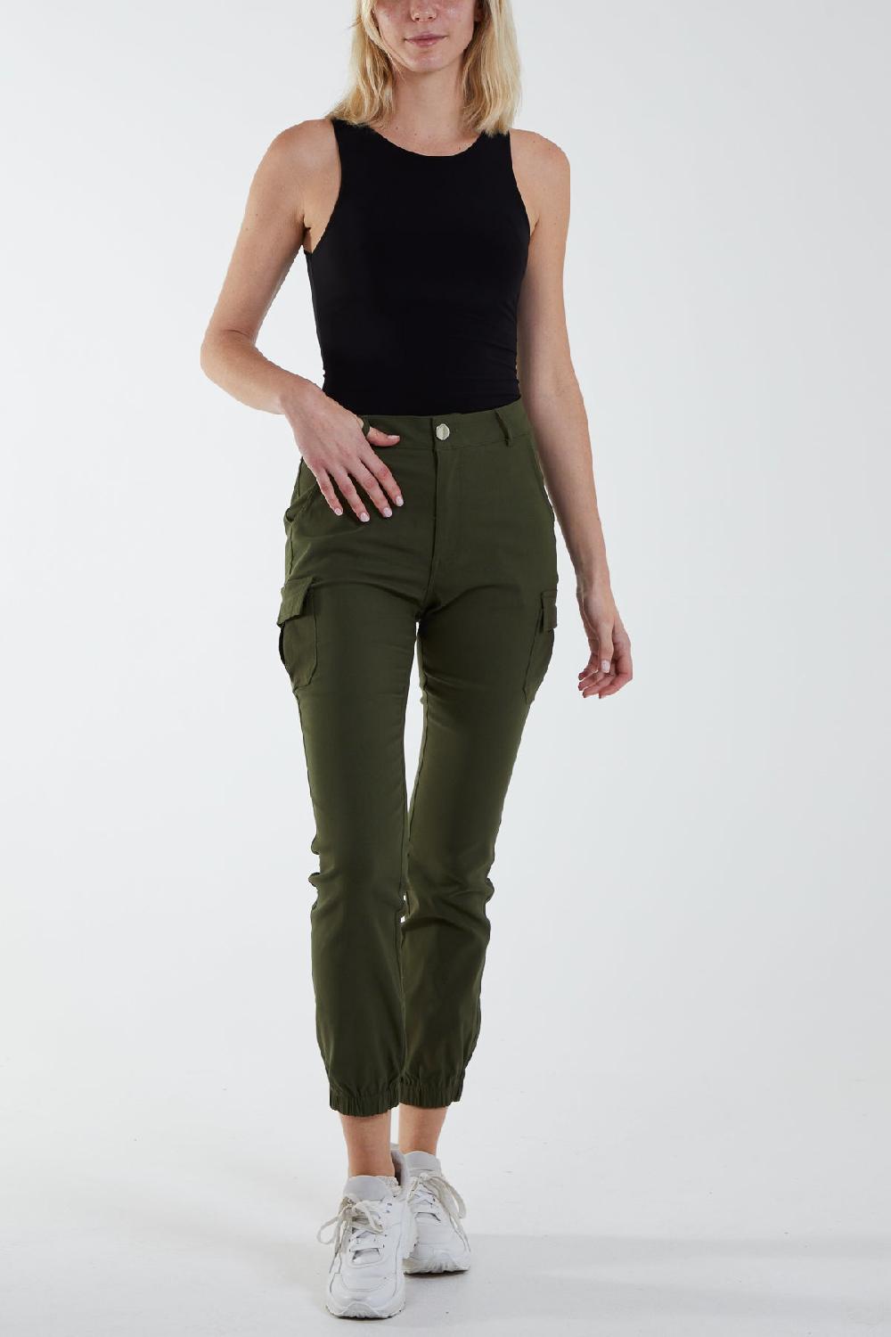 Qed London Slim Fit Cuffed Cargo Pants