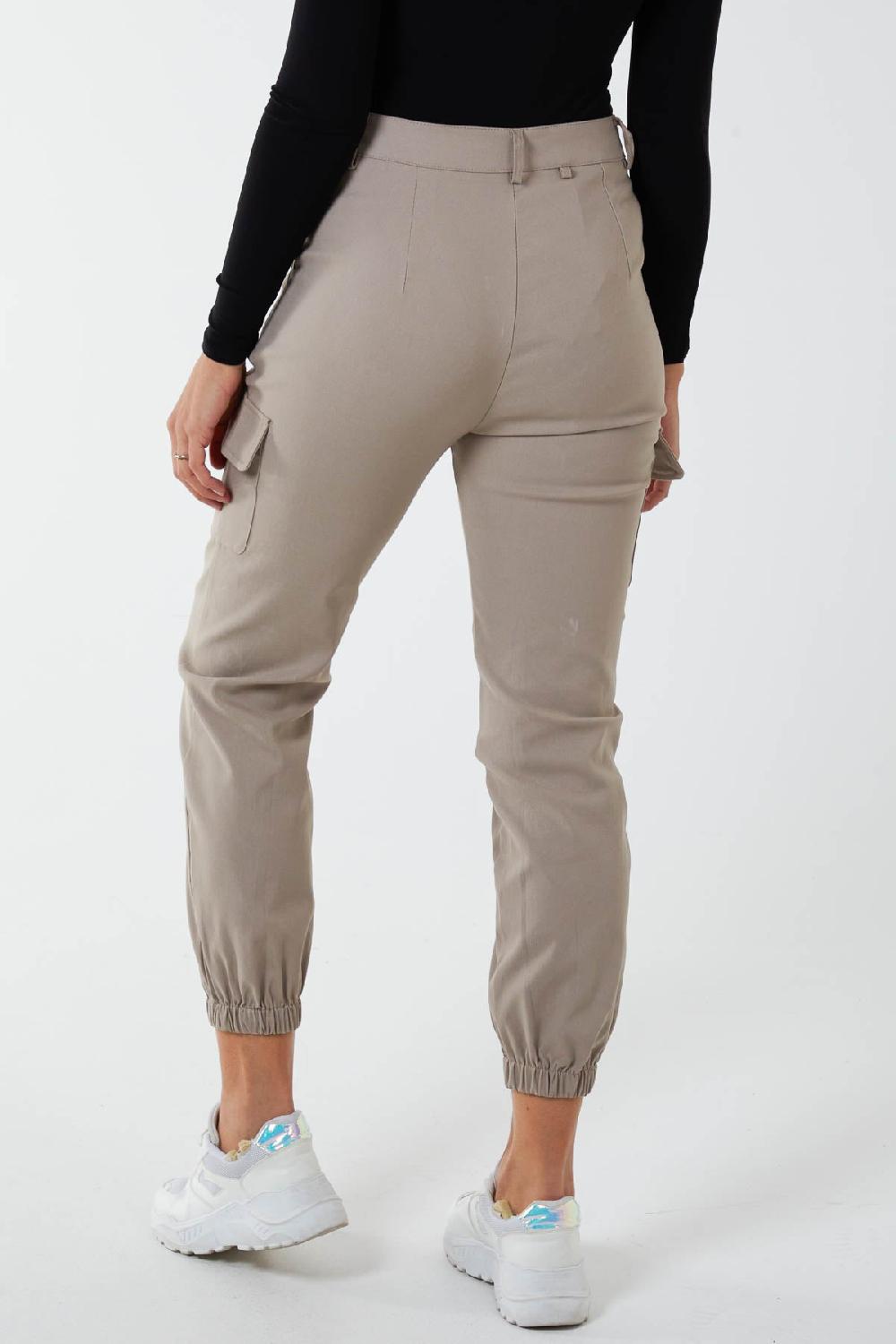 Qed London Slim Fitted Pintuck Combat Cargos