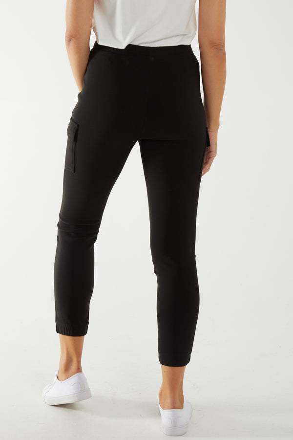Qed London Slim Flit Cargo Leggings W/ Drawstring