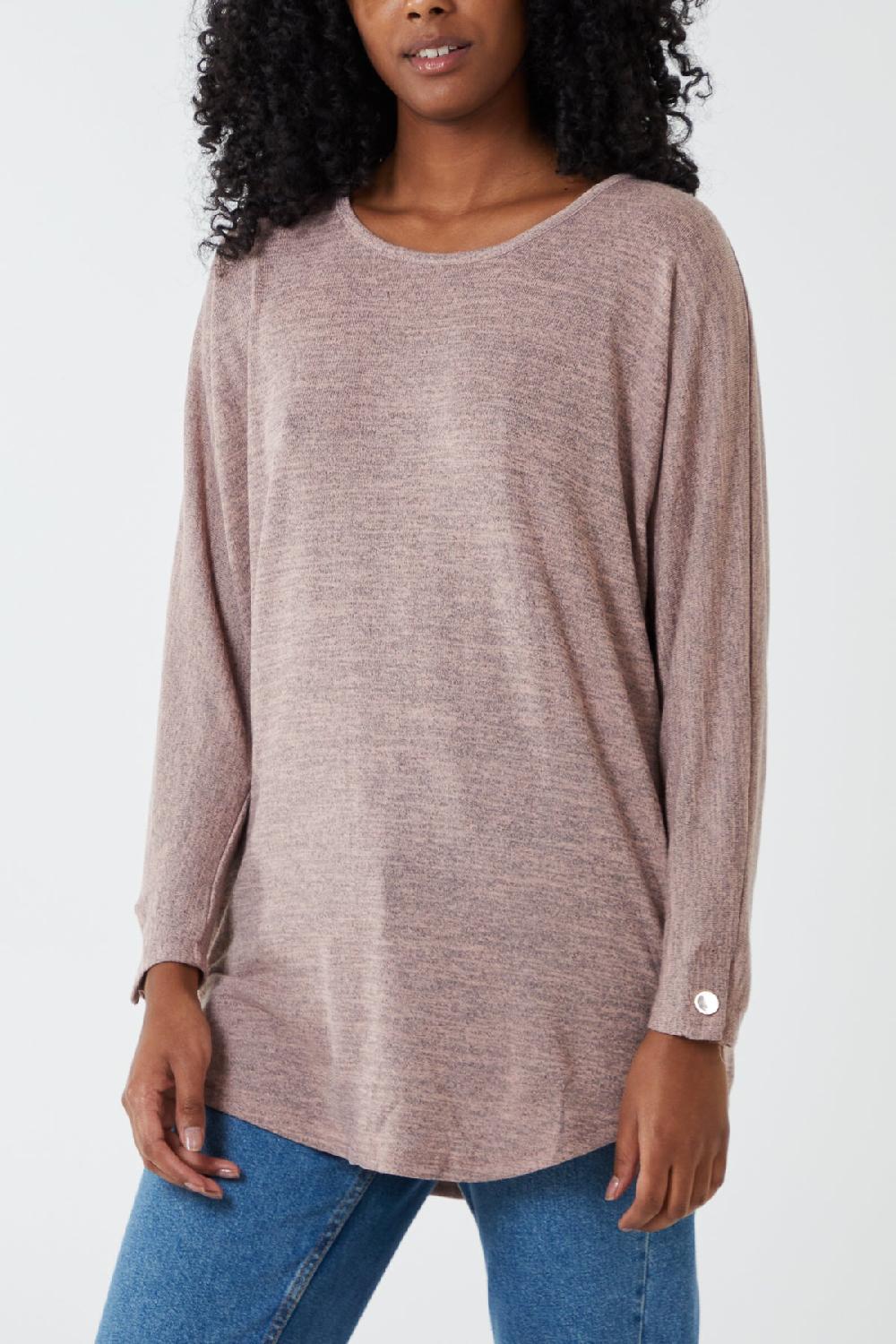 Qed London Snap Side Batwing Top