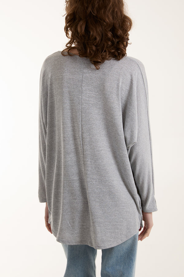 Qed London Snapside Batwing Top