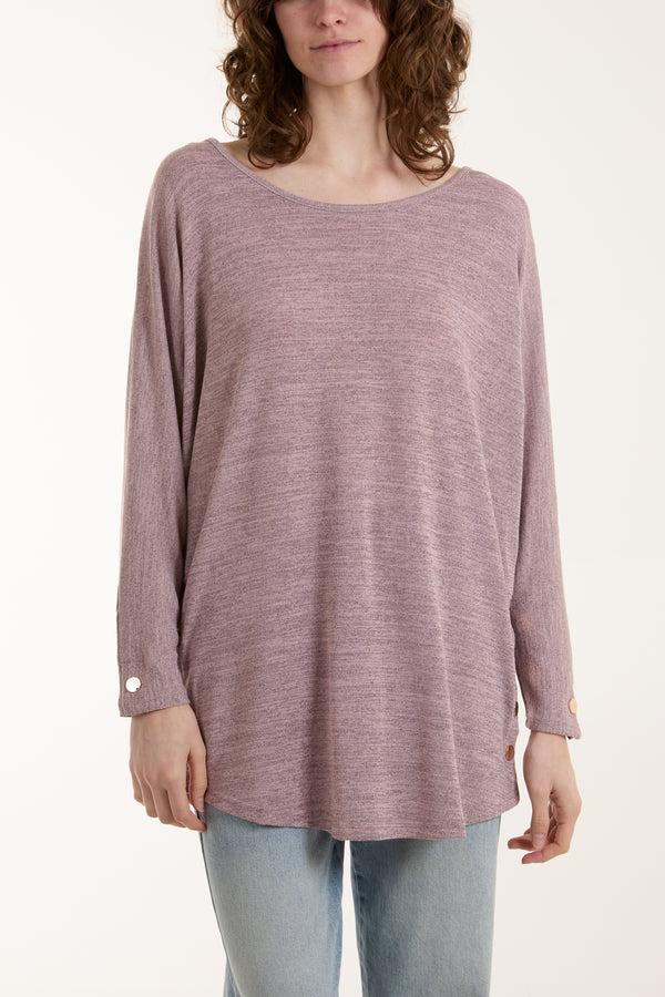 Qed London Snapside Batwing Top