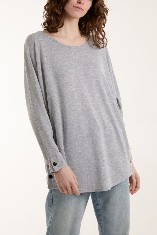 Qed London Snapside Batwing Top