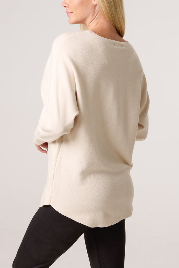 Qed London Soft Floral Embellished Jumper