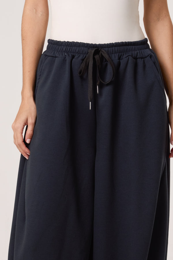 Qed London Soft Touch Barrel Leg Trousers