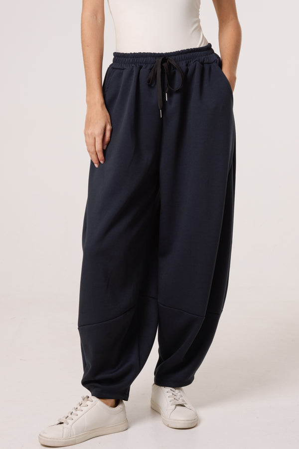 qed london Soft Touch Barrel Leg Trousers