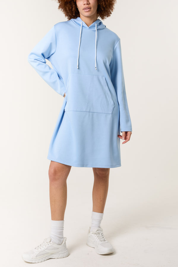 Qed London Soft Touch Hooded Sweatshirt Dress