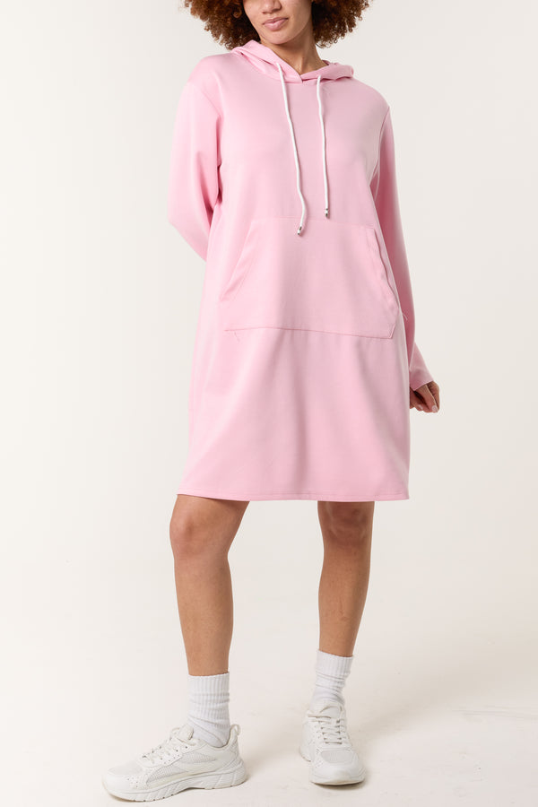 qed london Soft Touch Hooded Sweatshirt Dress