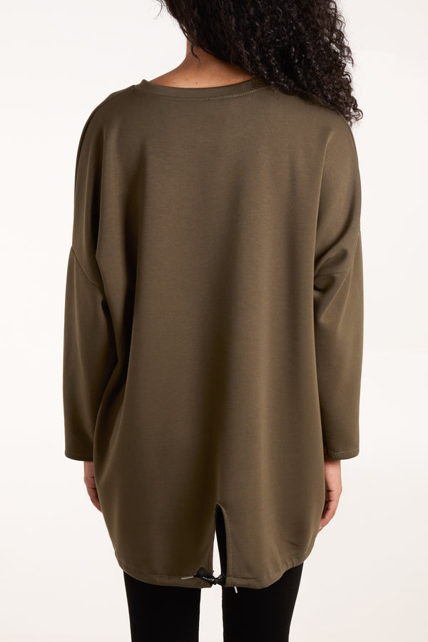 Qed London Soft Touch "J'Adore" Heart Sweatshirt