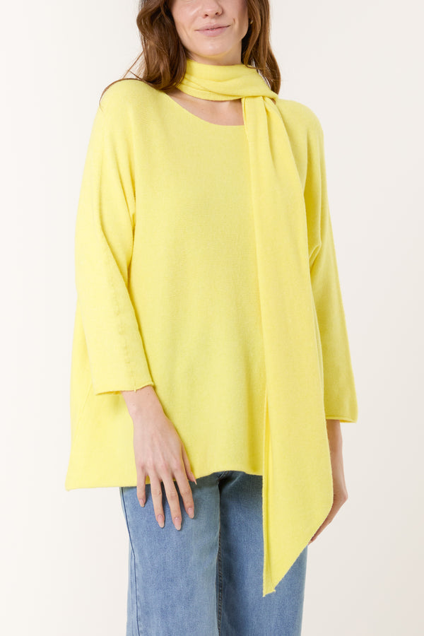 Qed London Soft Touch Jumper & Matching Scarf