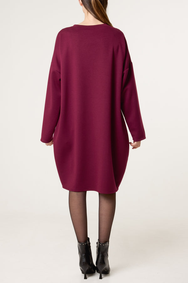 Qed London Soft Touch Sequin Oversized Dress