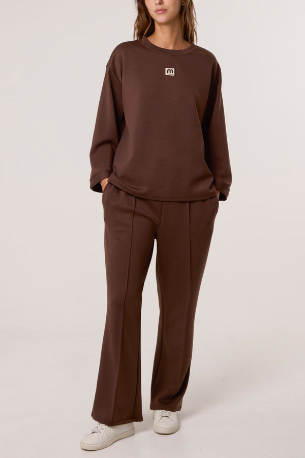 Qed London Soft Touch Sweatshirt & Trousers Set