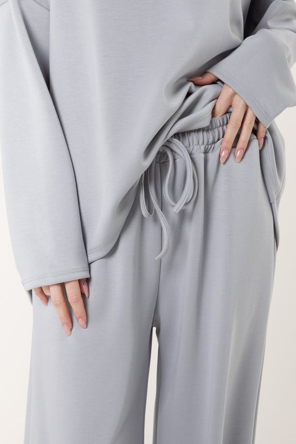 Qed London Soft Touch Sweatshirt & Wide Leg Set