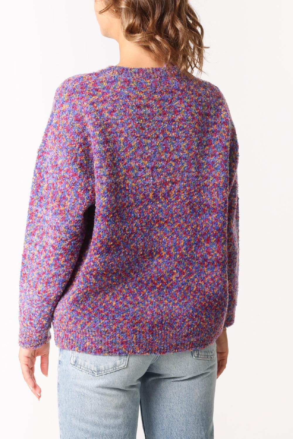 Qed London Space Dye Round Neck Jumper