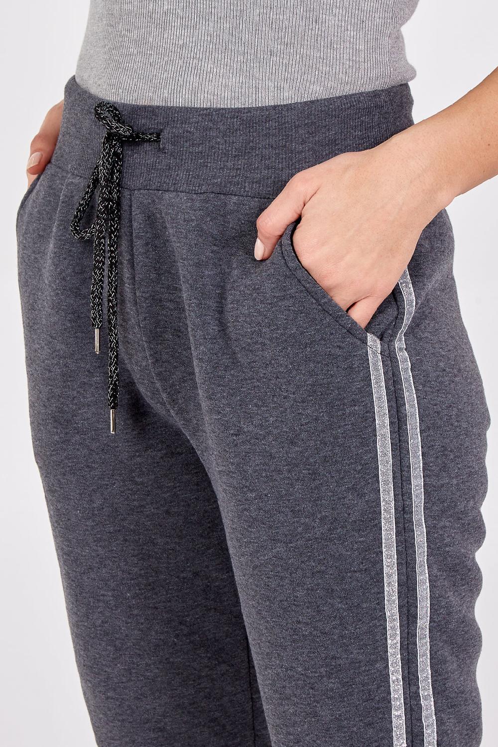 Qed London Sparkle Detail Stripe Joggers