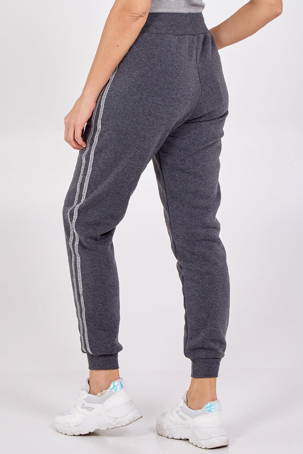 Qed London Sparkle Detail Stripe Joggers