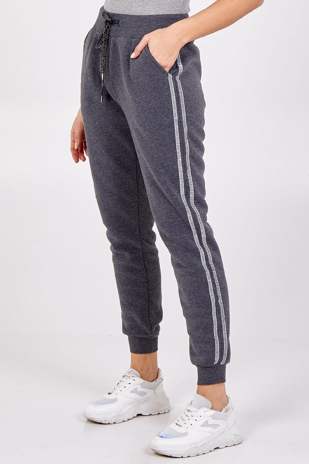qed london Sparkle Detail Stripe Joggers