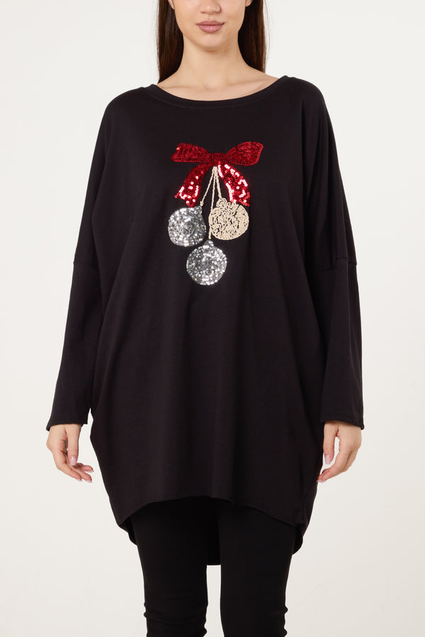 Qed London Sparkling Baubles Sweat Dress