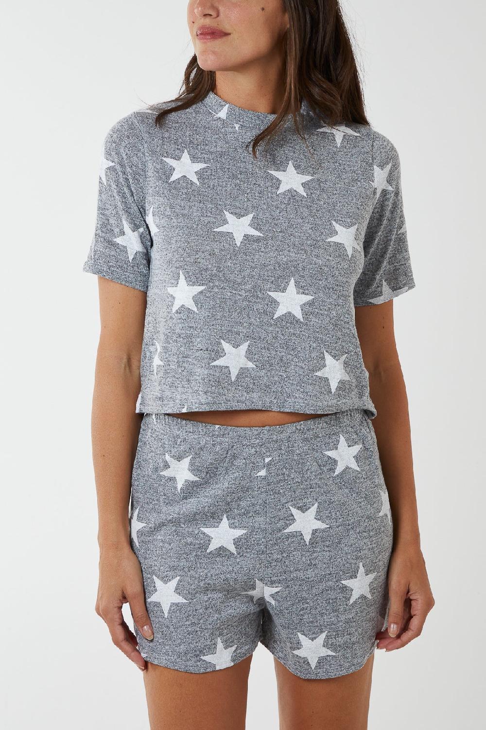 Qed London Star Tee & Shorts Lounge Set