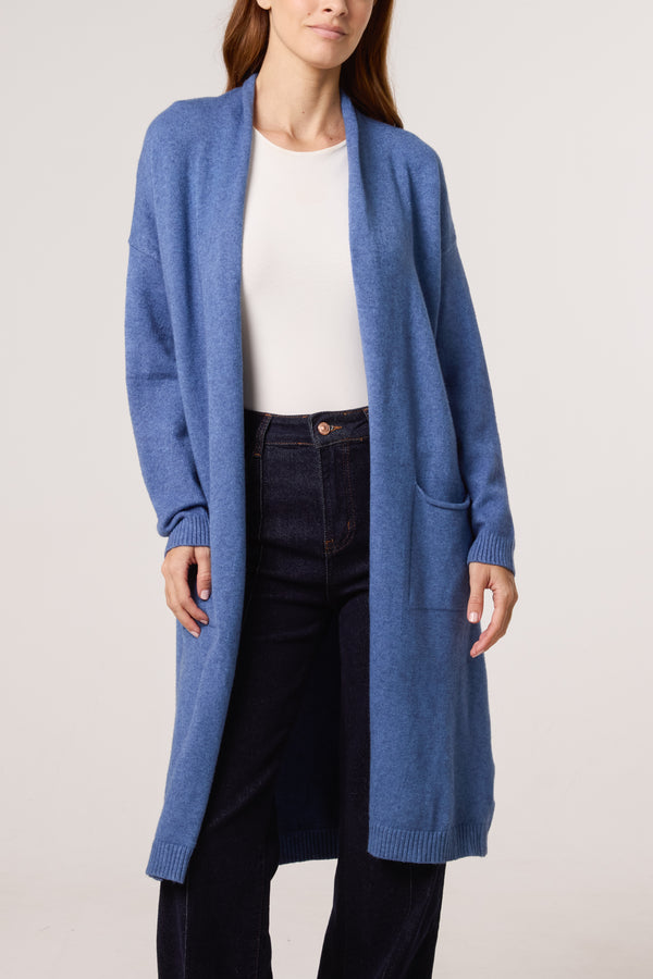 Qed London Starred Back Long Cardigan