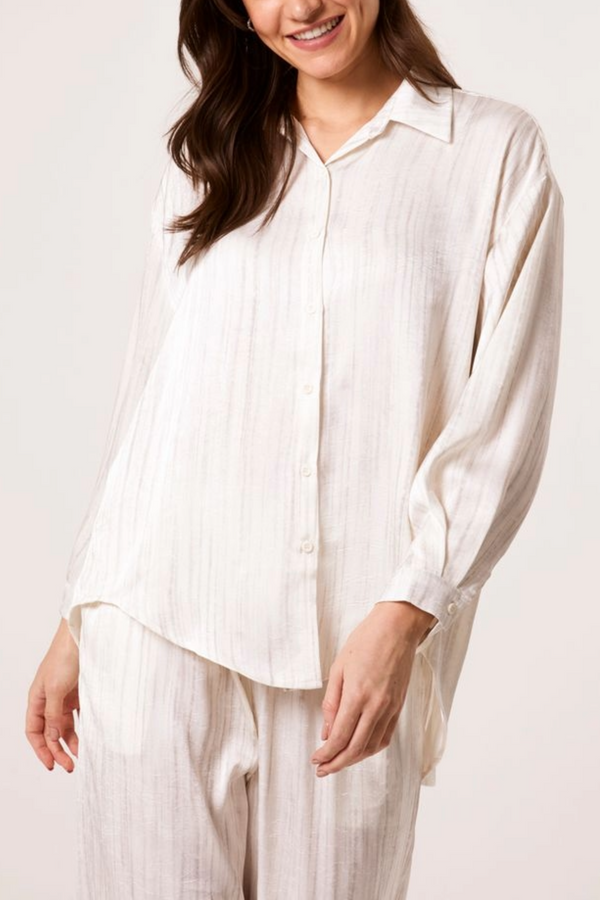 Qed London Subtle Striped Long-Sleeve Shirt