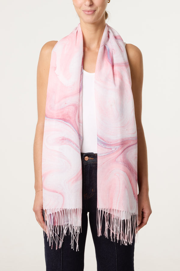 qed london Super Soft Swirl Scarf