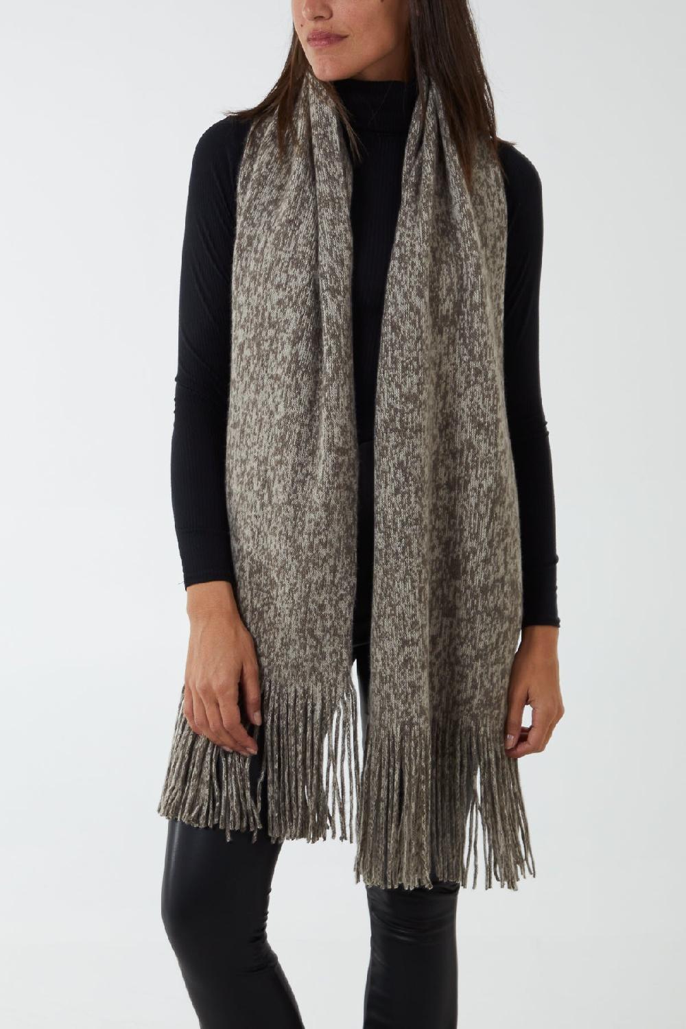 Qed London Super Soft Tassel Oversized Scarf