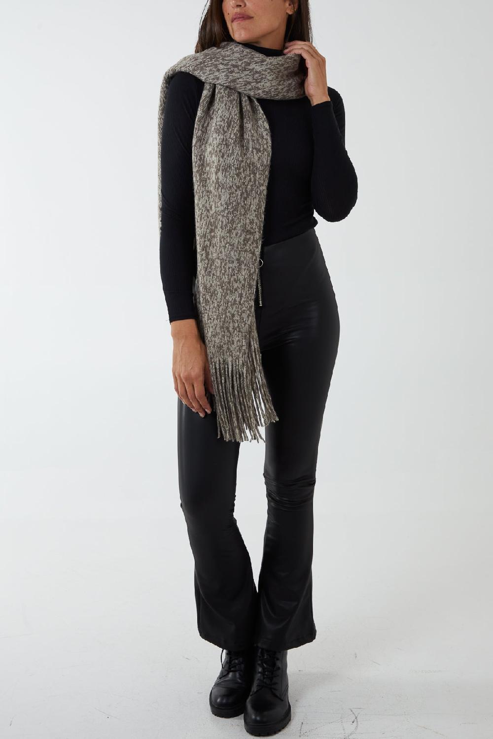 Qed London Super Soft Tassel Oversized Scarf