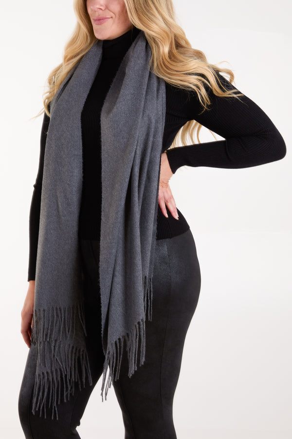 Qed London Super Soft Tassel Scarf