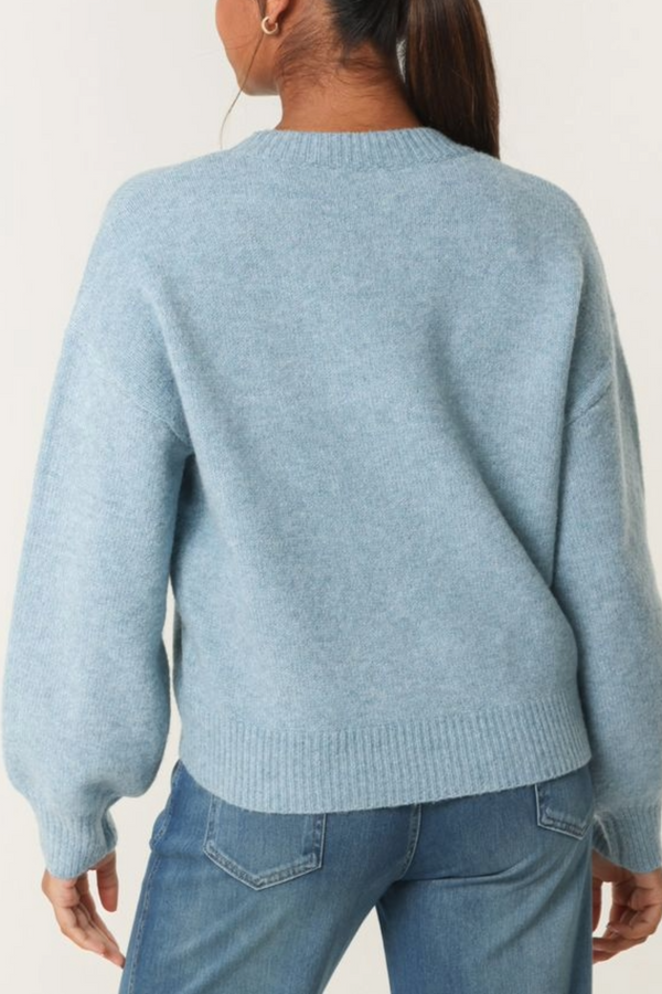 Qed London Swan Embroidered Knit Jumper