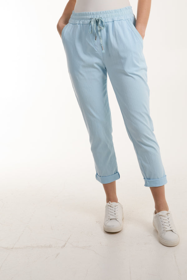 Qed London Texture Stripe Pocket Panel Trousers