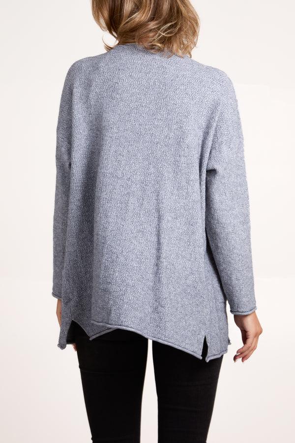 Qed London Textured Long Sleeve Pocket Cardigan
