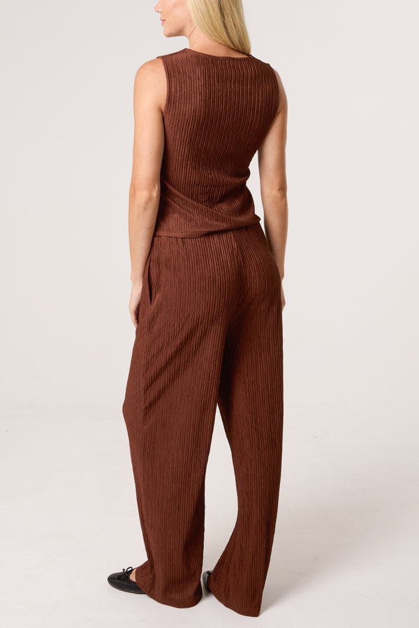 Qed London Textured Waistcoat & Trouser Set