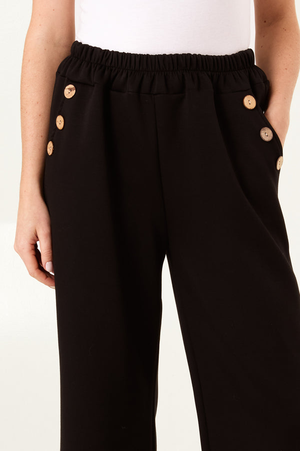 Qed London Three Button Pocket Wide Leg Trousers