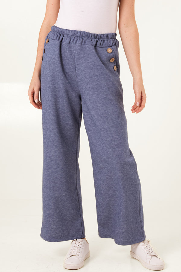 Qed London Three Button Pocket Wide Leg Trousers