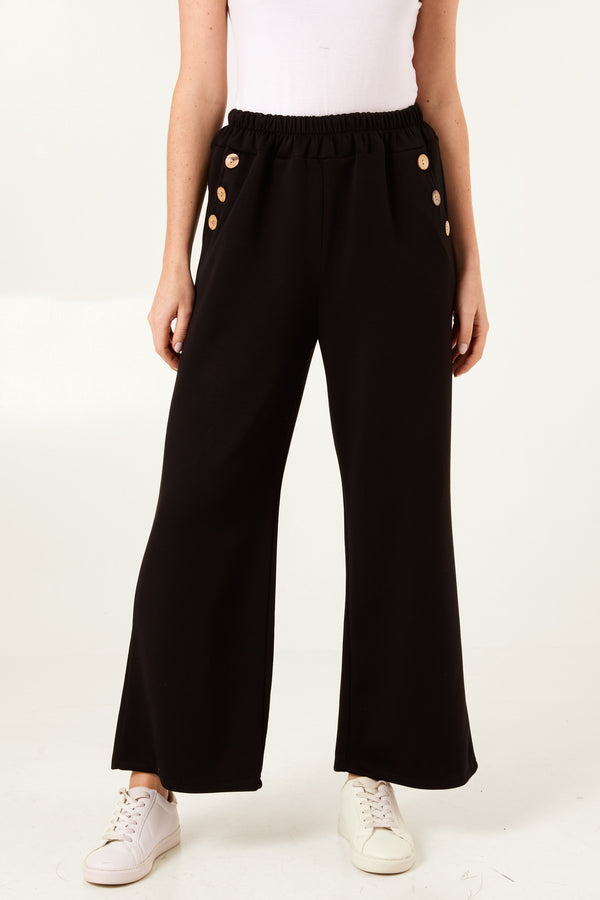 qed london Three Button Pocket Wide Leg Trousers