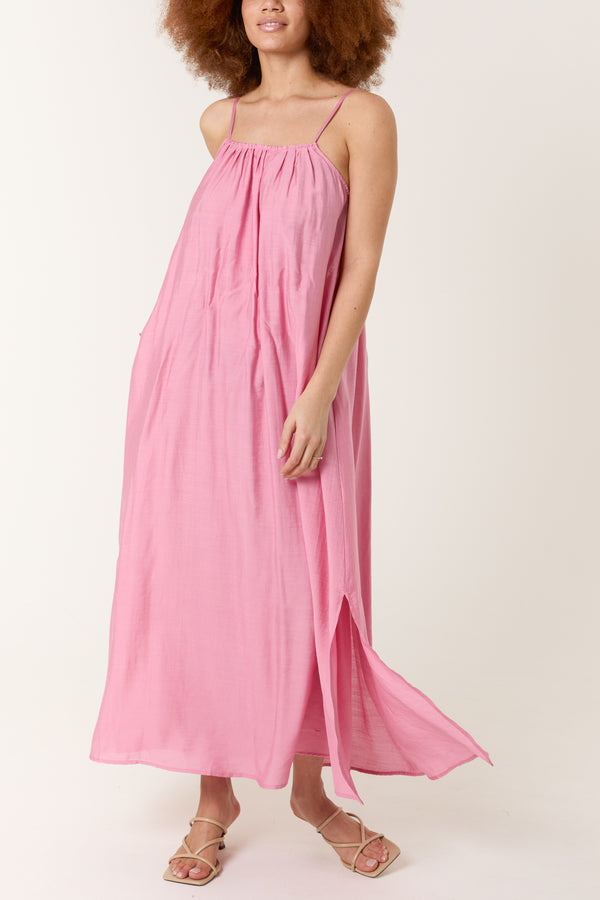 Qed London Tie-Back Cami Maxi Dress