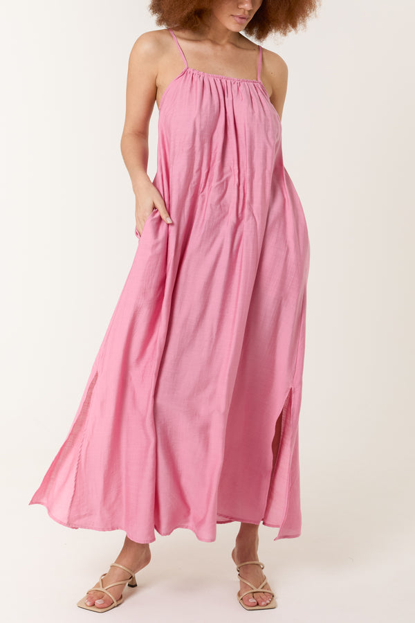 Qed London Tie-Back Cami Maxi Dress