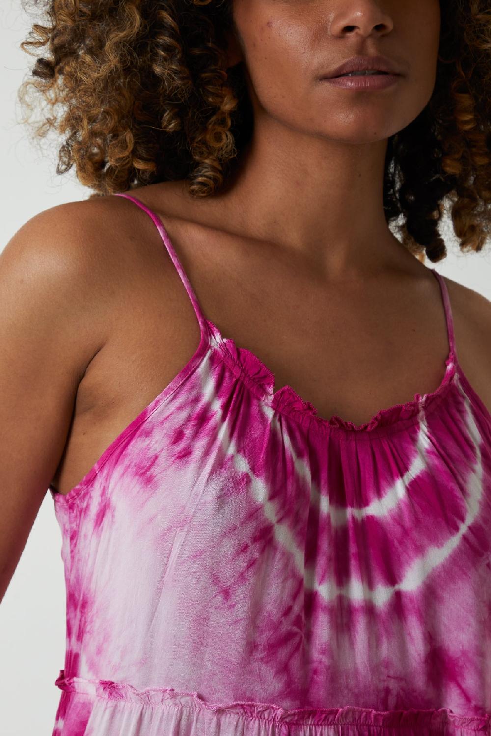 Qed London Tie Dye Strappy Cami Maxi Dress