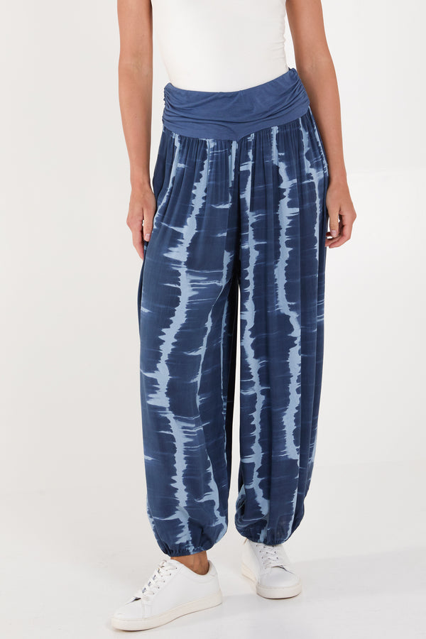 Qed London Tie Dye Waistband Harem Trousers