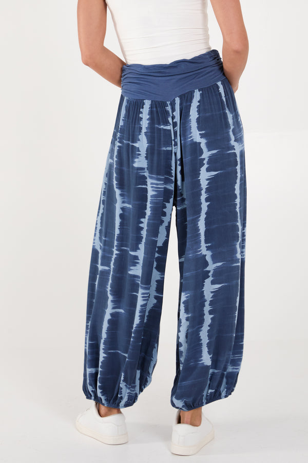 Qed London Tie Dye Waistband Harem Trousers